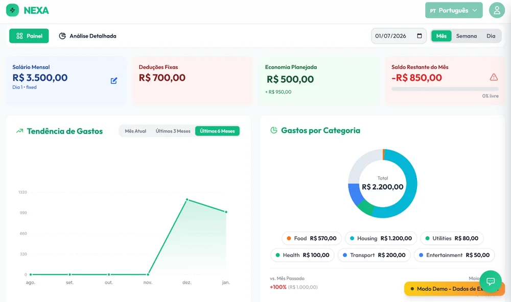 Interface do Nexa